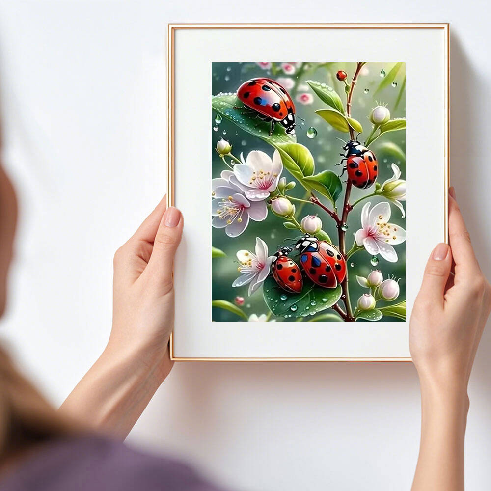 Алмазная живопись HUACAN с жив – обзор и цена Embroidery Lady Bug