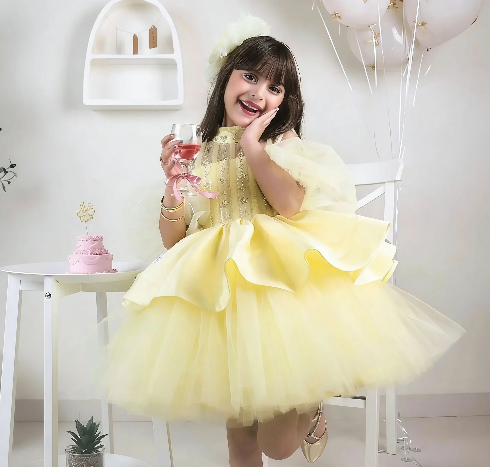 Желтые платья для девочек-цвет – обзор и цена Embroidery Yellow Dress