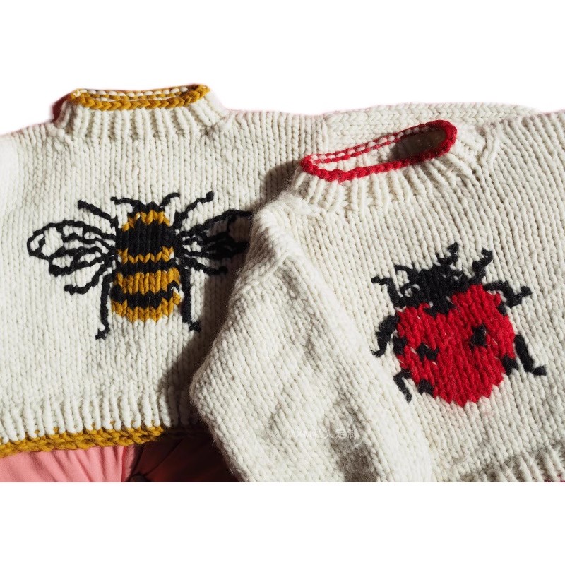 Женский свитер из чистой шерст – обзор и цена Embroidery Lady Bug